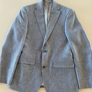 Bar III Men's Light Blue-Linen Blend Two-Button Blazer